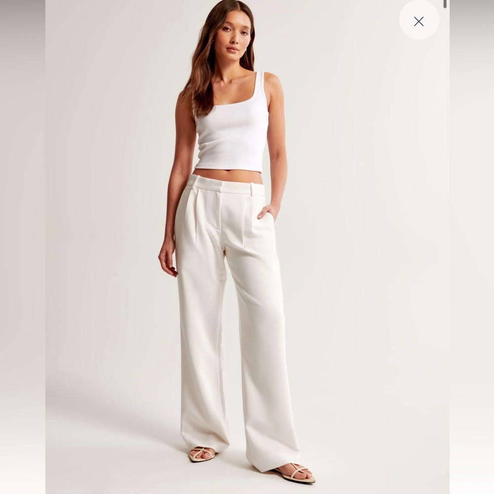 Abercrombie A&F Sloane Low Rise Tailored Wide Leg Pant - NWT - 27 Short
